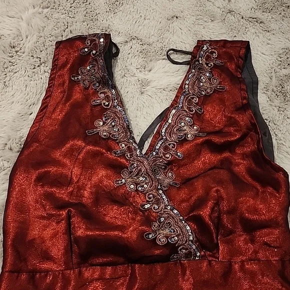 Ruby Red Wrap Top - Picture 2 of 5